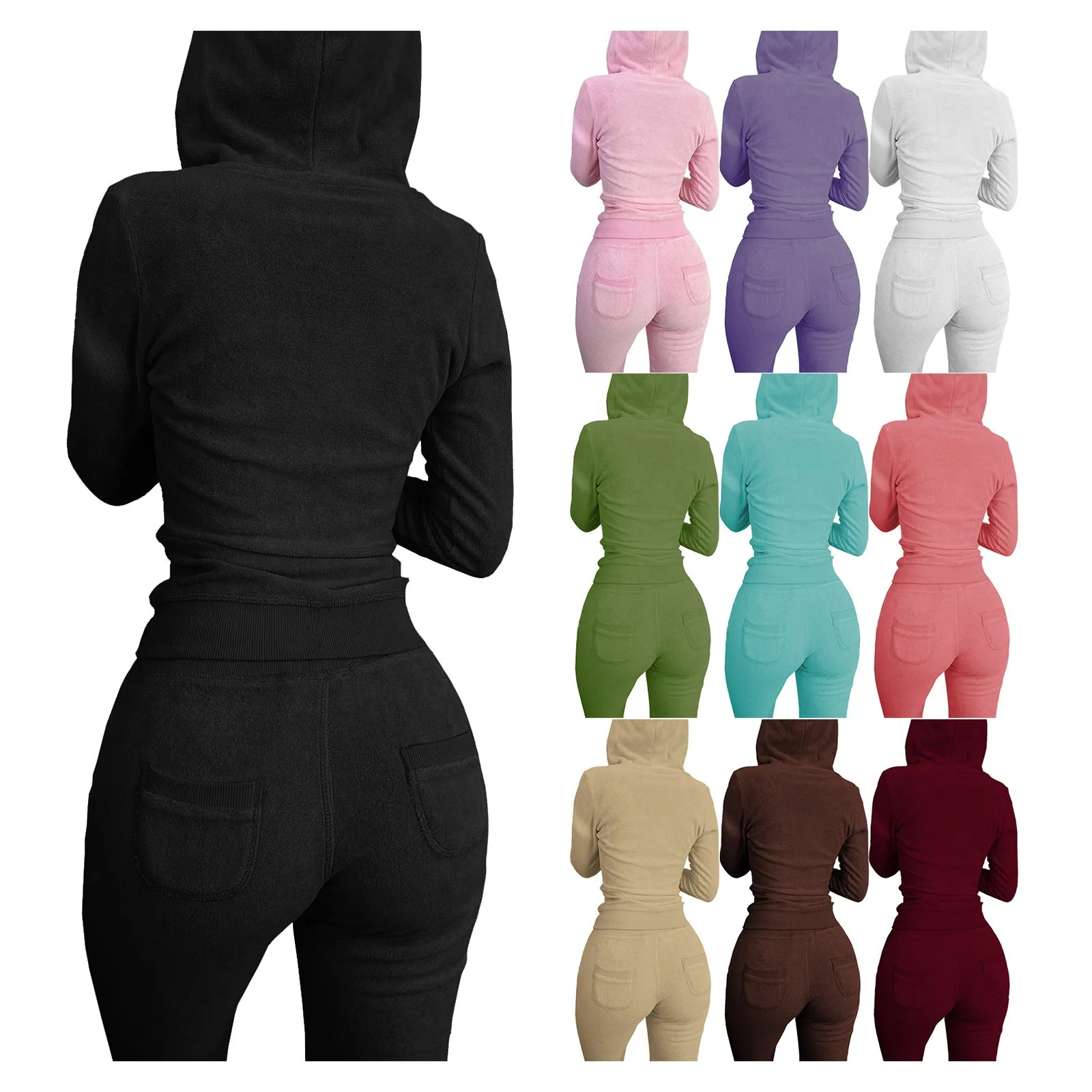 3-Piece Hooded Casual Trunksuit Set