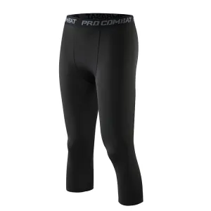 ANYMENS Fitness Leggings Black Line Quick Drying Tights Running Compression Sports Wear Workout Bottoms Trousers Jogging Yoga Pants For Men