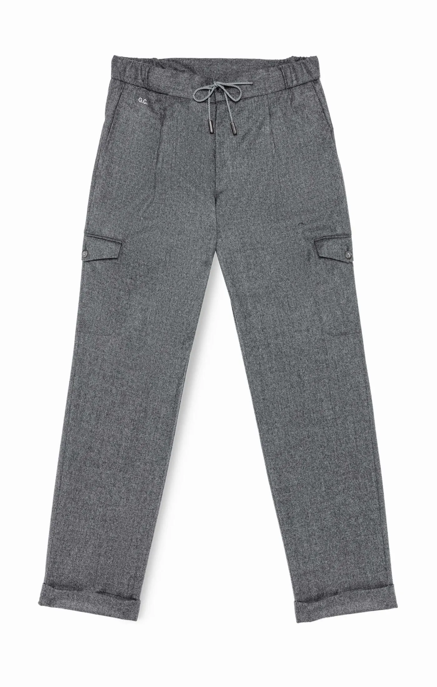 Barberis Canonico Heathered Grey Flannel S120 Merino Wool with Natural Stretch