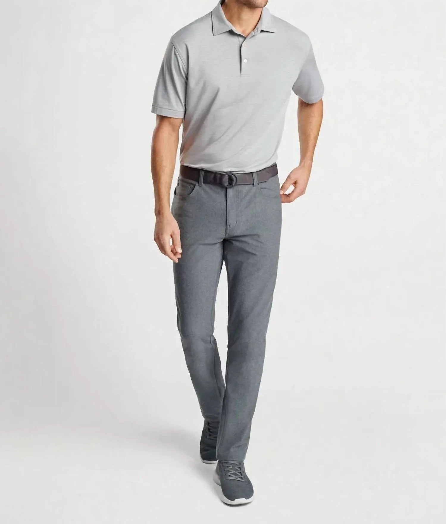 Brevard Performance Flannel Five-Pocket Pant In Charcoal