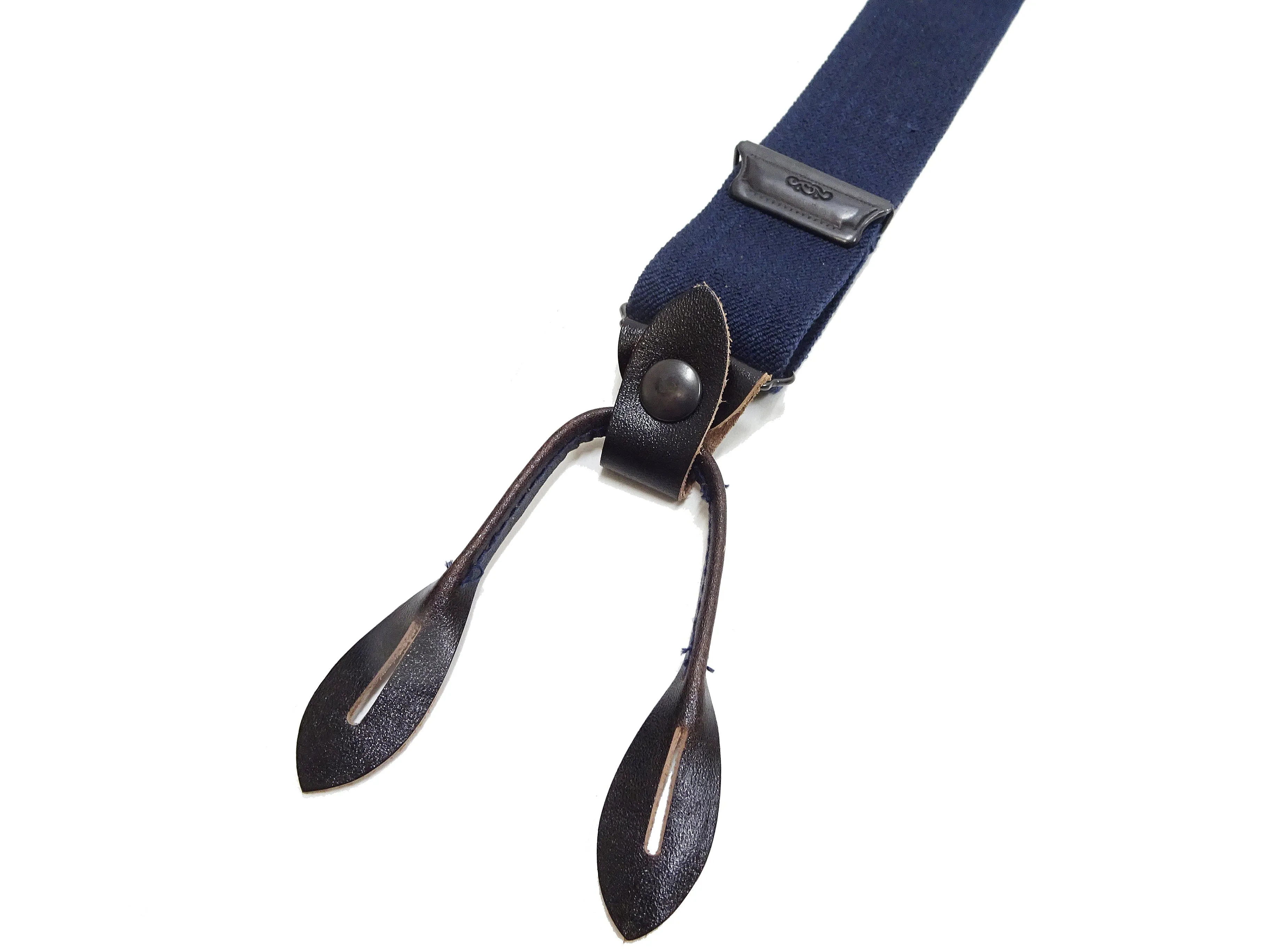 Buzz Rickson Suspenders Men's Reproduction of X back Design Military Button-on Braces for A-11 Trousers BR02718 128 Navy-Blue