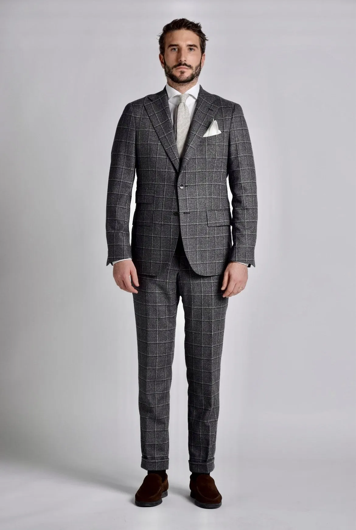 CHECKERED SUIT FLANNEL GREY