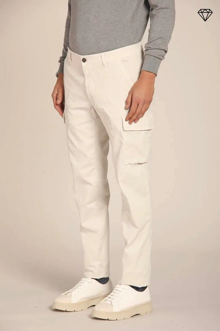 Chile men's cargo pants in gabardine extra slim fit ①