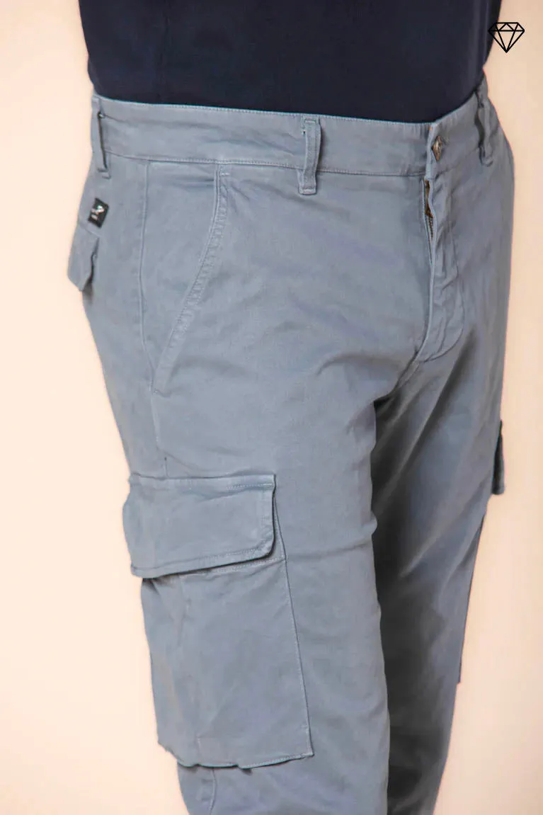 Chile men's cargo pants in gabardine extra slim fit ①