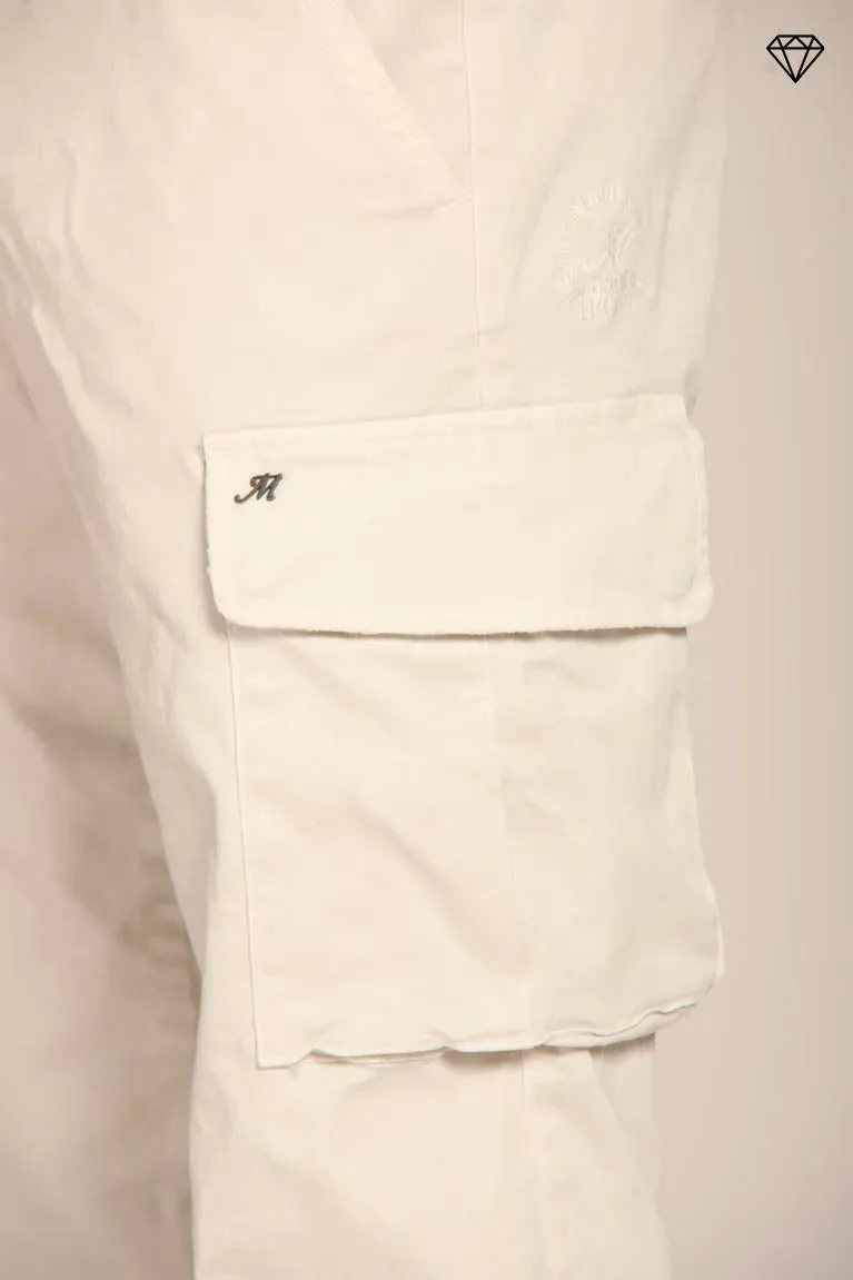Chile men's cargo pants in gabardine extra slim fit ①
