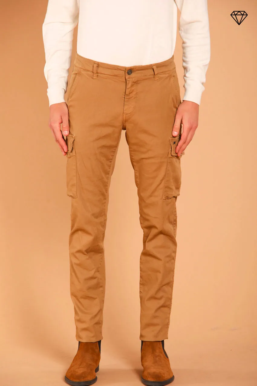 Chile men's cargo pants in gabardine extra slim fit ①