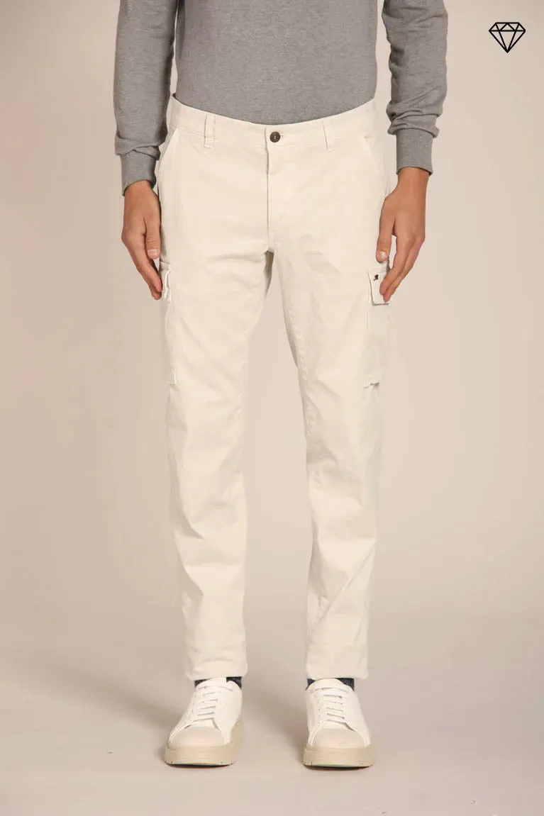 Chile men's cargo pants in gabardine extra slim fit ①