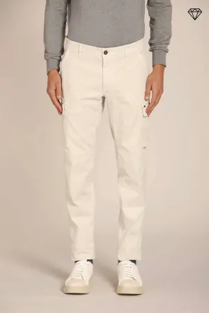 Chile men's cargo pants in gabardine extra slim fit ①