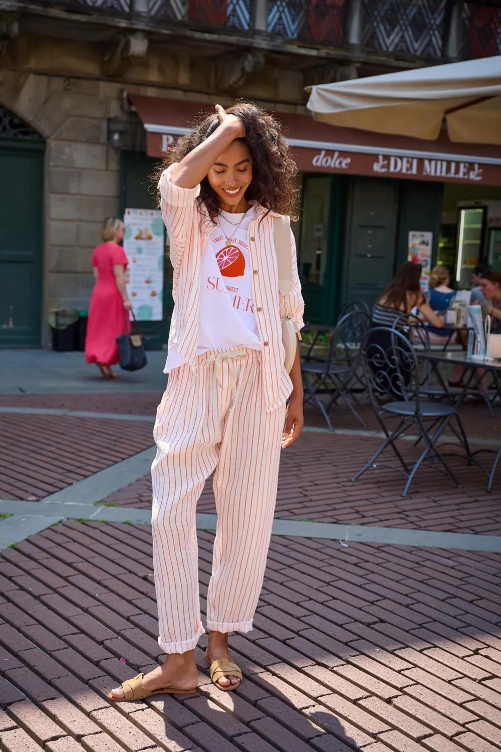 Citrus Vibe linen shirt