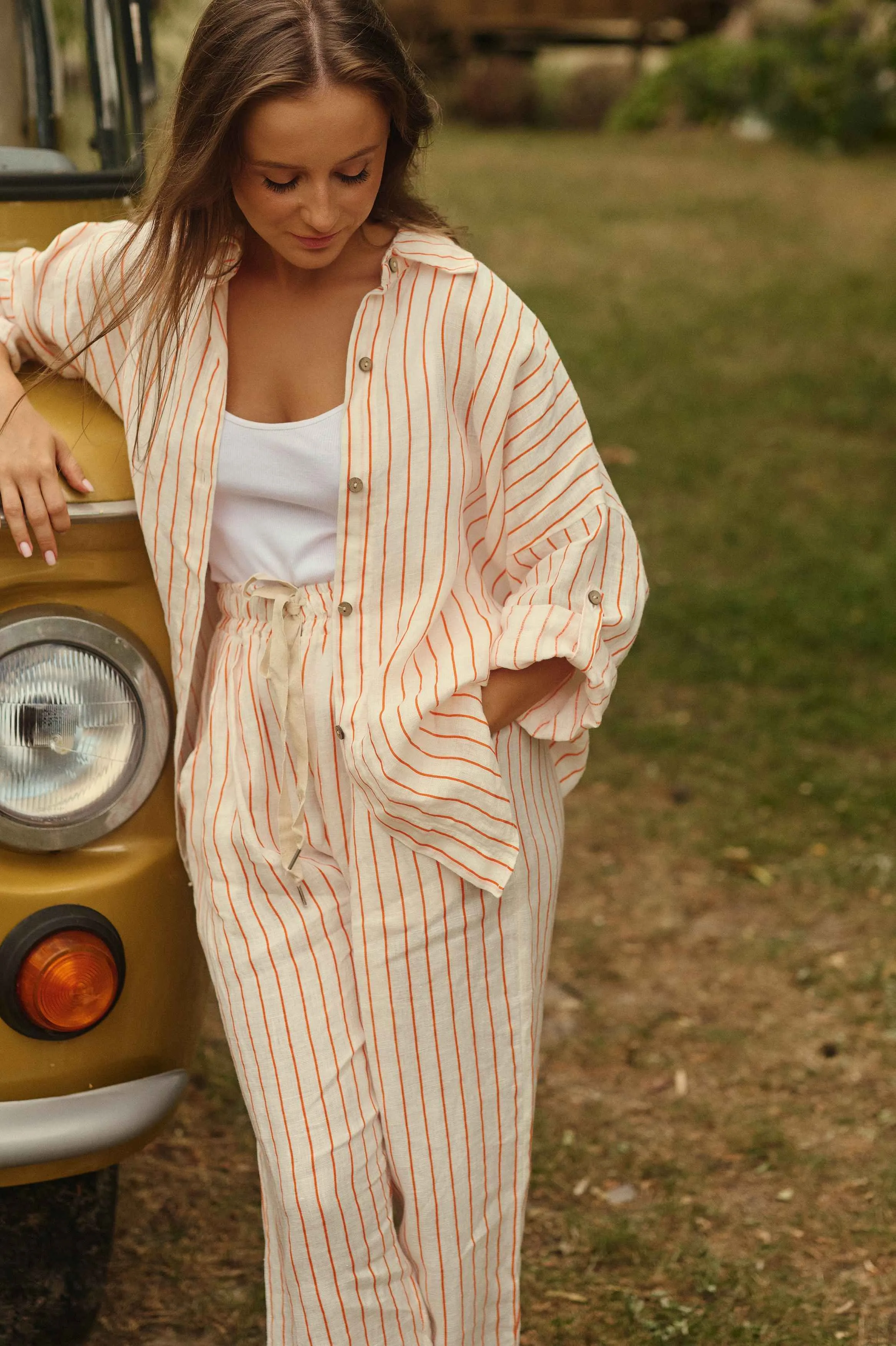 Citrus Vibe linen shirt