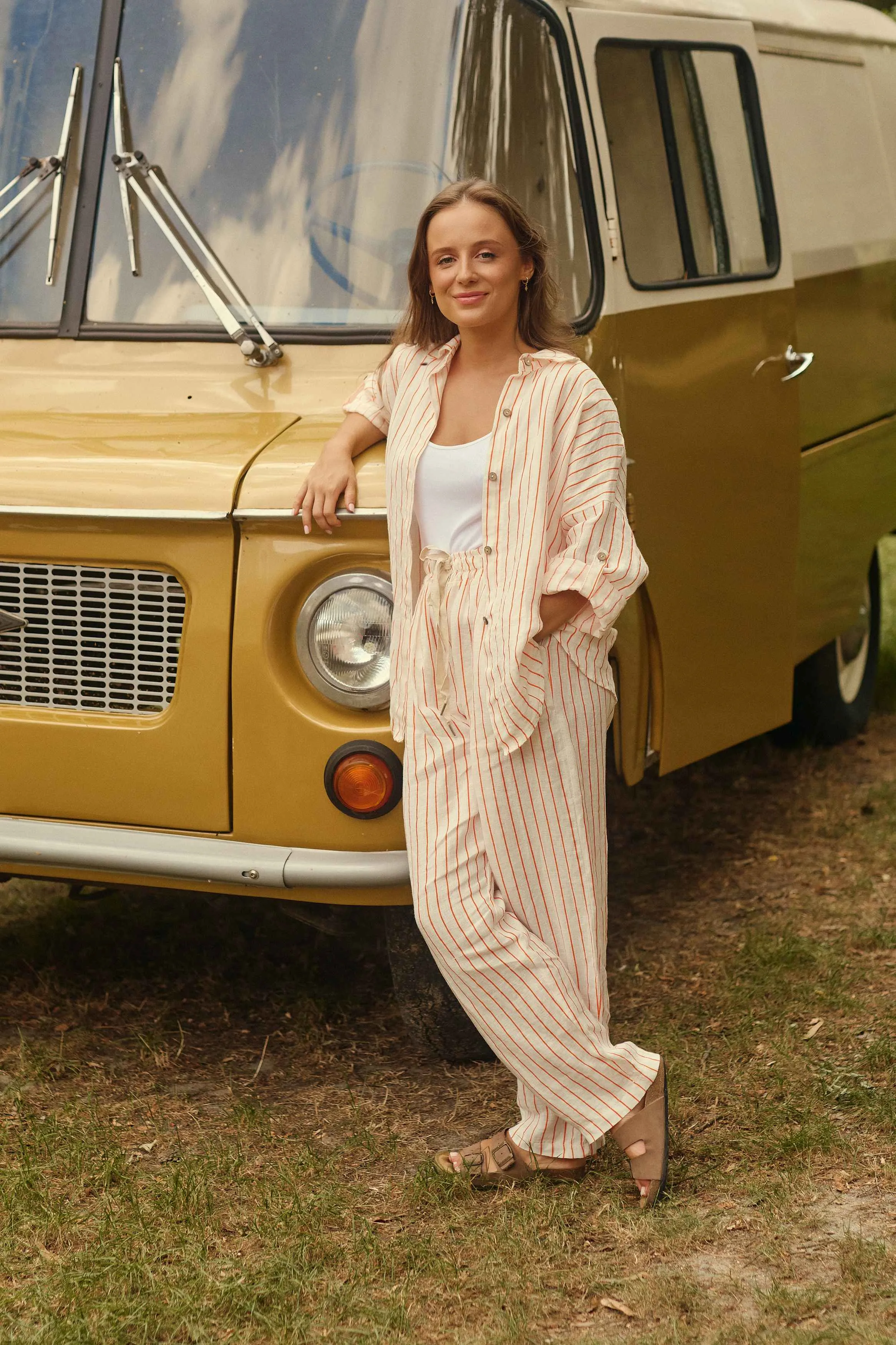 Citrus Vibe linen shirt
