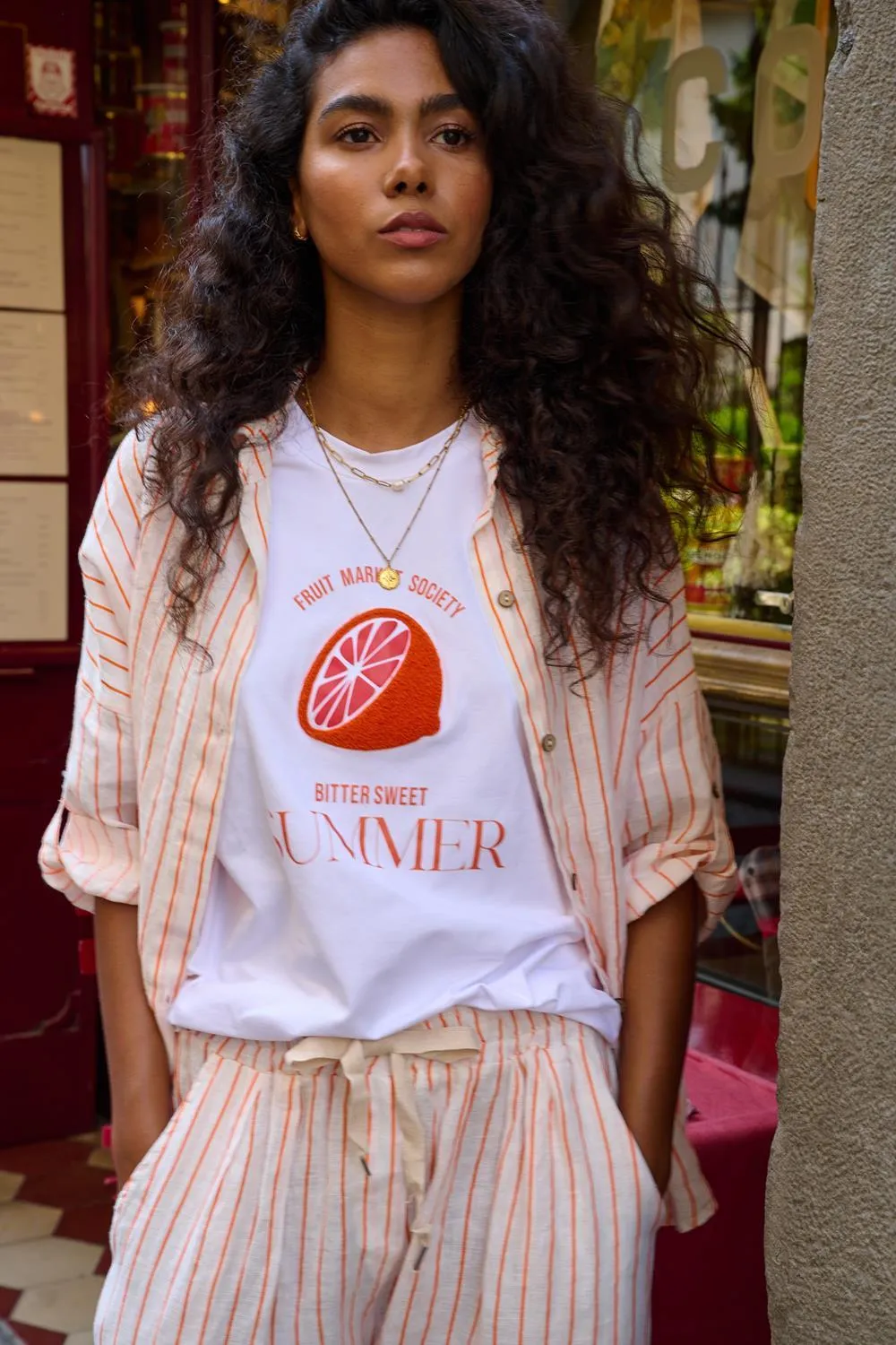 Citrus Vibe linen shirt