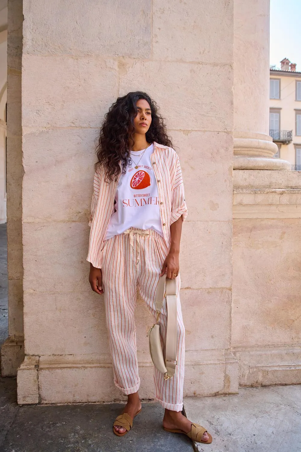 Citrus Vibe linen shirt