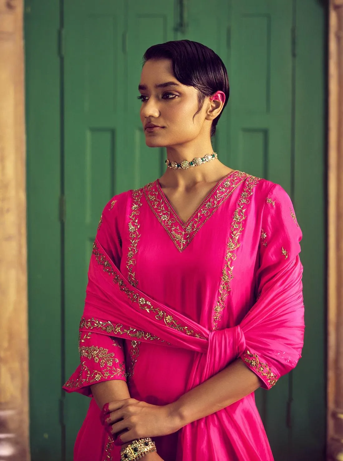 Classic Gulaabi Gulaal Kurta Set - Pink