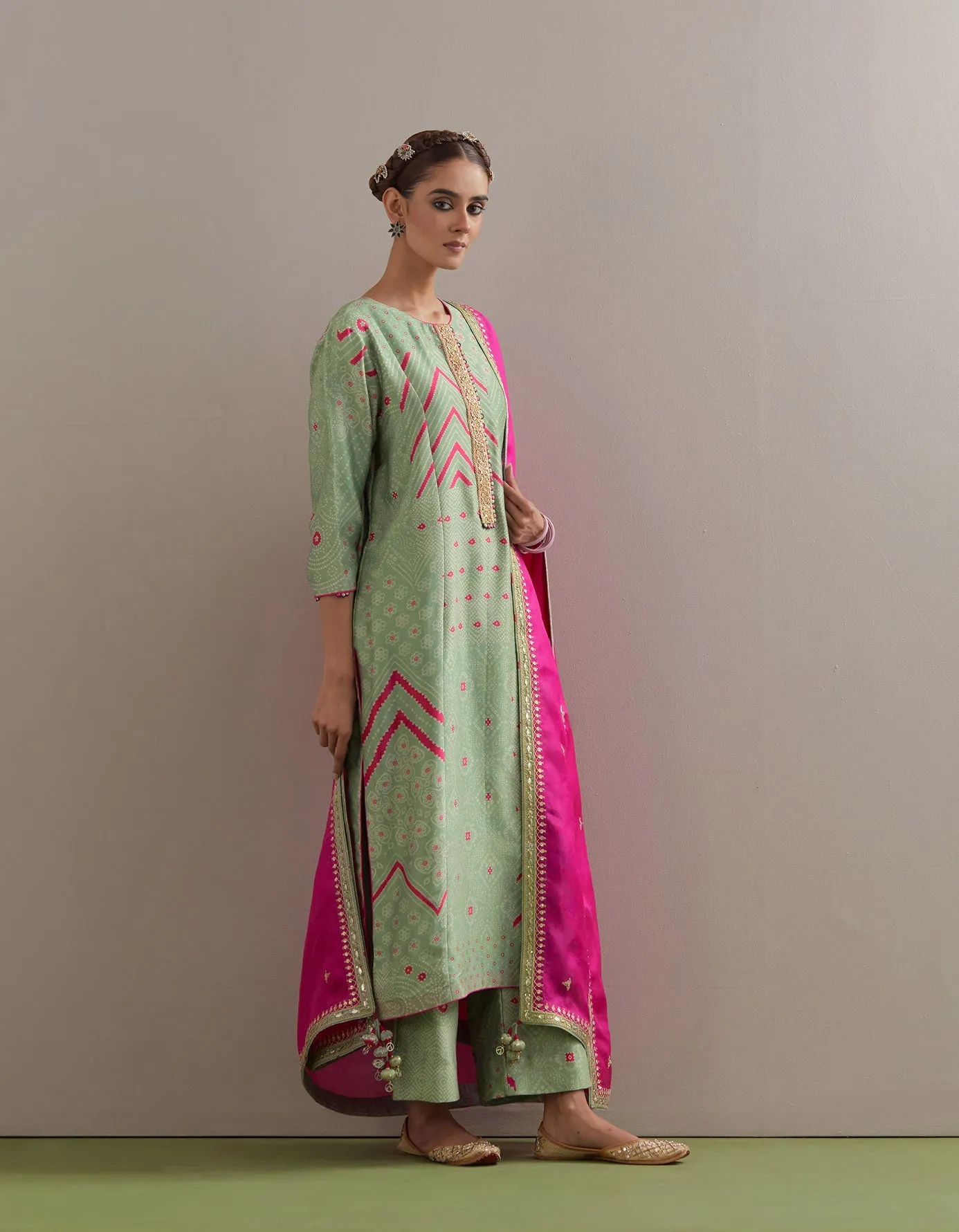 Classic Kurta Set - Green