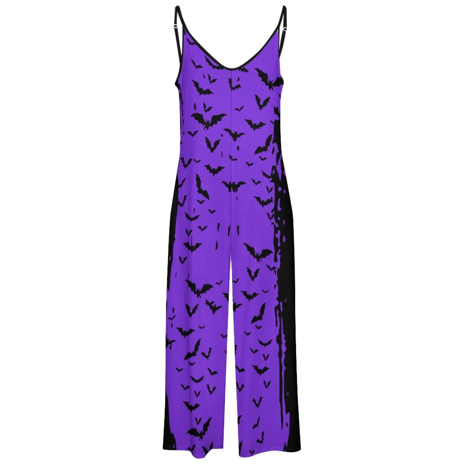 Cloud of Bats in Purple Suspender Jumpsuit LTY007 (All-Over Printing)