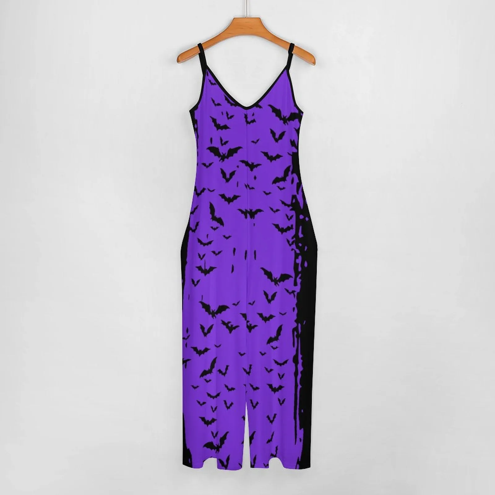 Cloud of Bats in Purple Suspender Jumpsuit LTY007 (All-Over Printing)