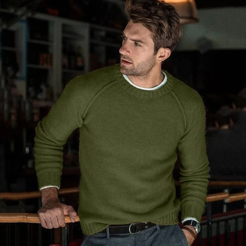 Crew Neck Knit Pullover Sweater