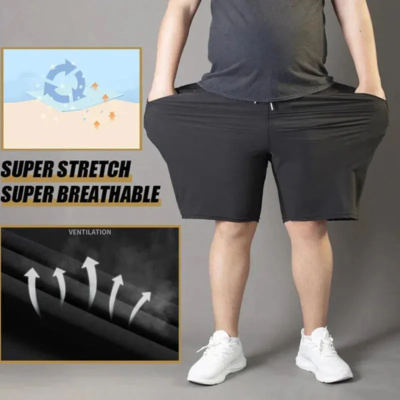 DazzleSport Men's Plus Size Ice Silk Stretch Shorts