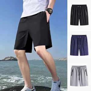 DazzleSport Men's Plus Size Ice Silk Stretch Shorts
