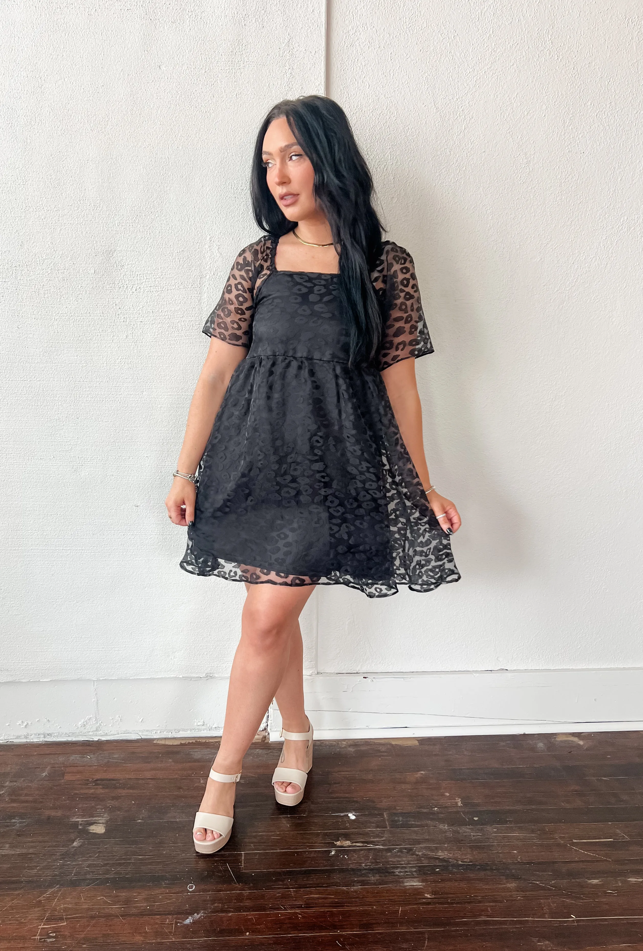 Evelyn Leopard Print Dress