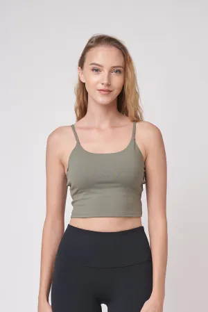 Everyday Crop Top 長版背心運動內衣 - Army Green