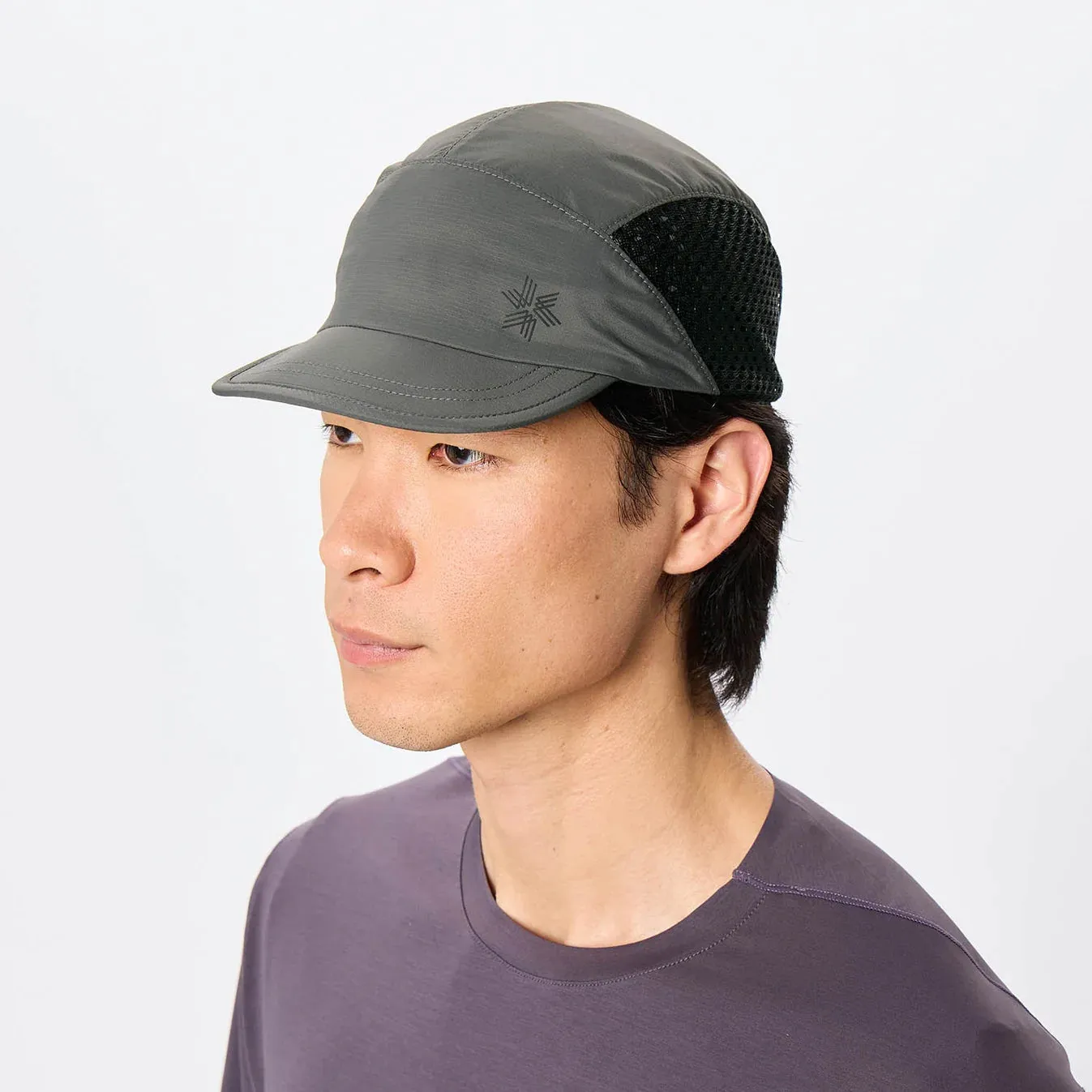 Goldwin Compact Run Mesh Cap Fog Beige