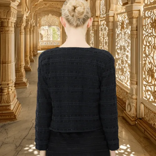 Hand Beaded Crop Jacket