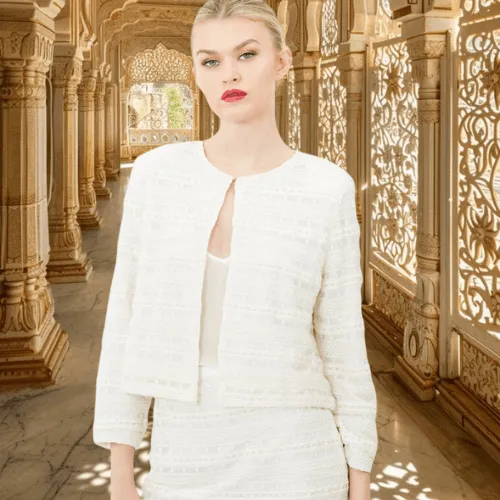 Hand Beaded Crop Jacket