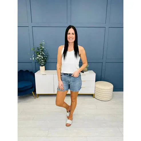 🥇😍LAST DAY SALE 50% OFF⏳High Rise Frayed Hem Cut Off Jean Shorts👖