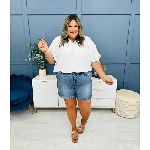 🥇😍LAST DAY SALE 50% OFF⏳High Rise Frayed Hem Cut Off Jean Shorts👖
