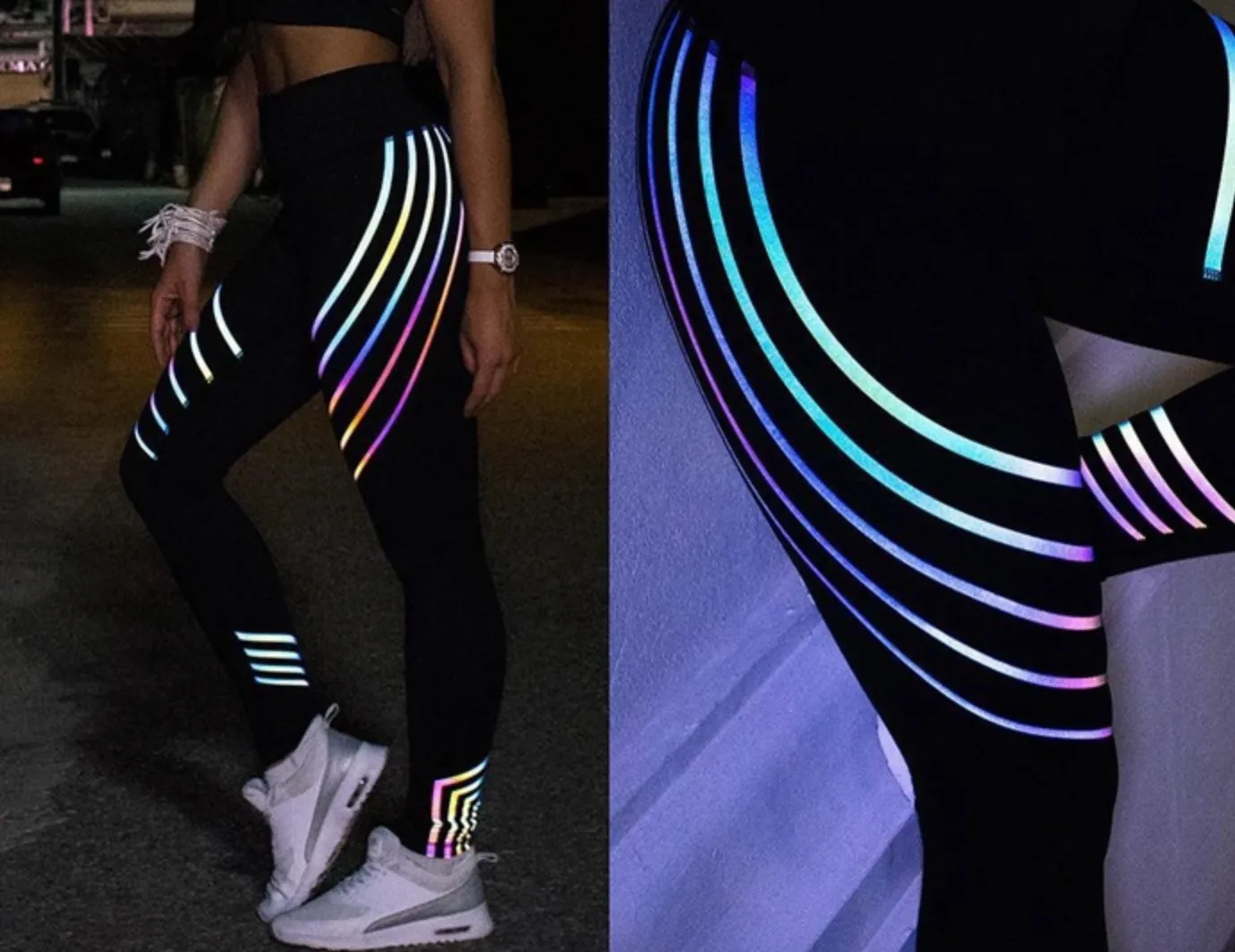 Leggings With Reflective Bands