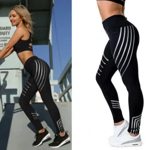 Leggings With Reflective Bands