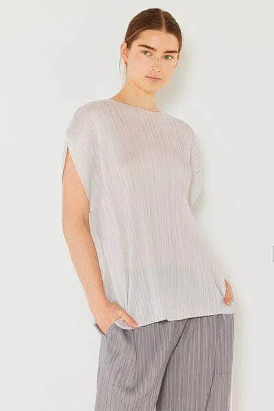 Marina West Swim Rib Pleated Oversized Dolman Sleeve Top