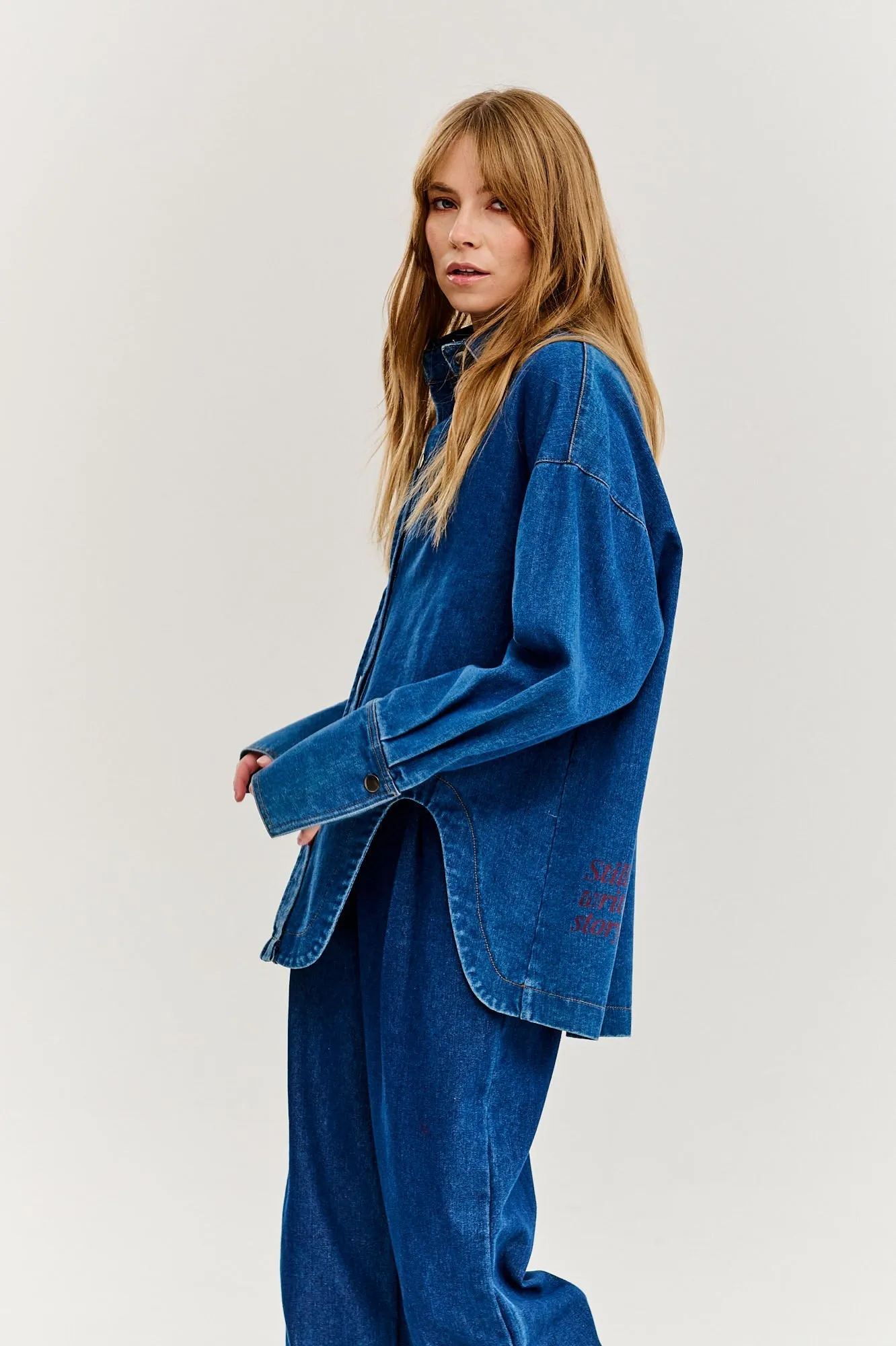 Note to Myself denim shirt