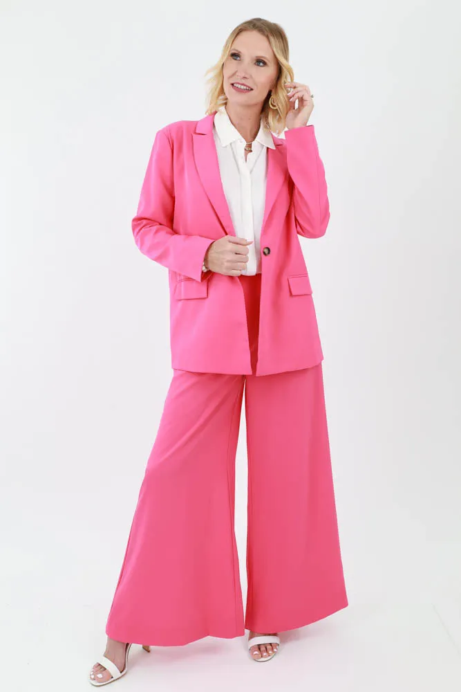 Oversized Tailored Blazer - Fuchsia