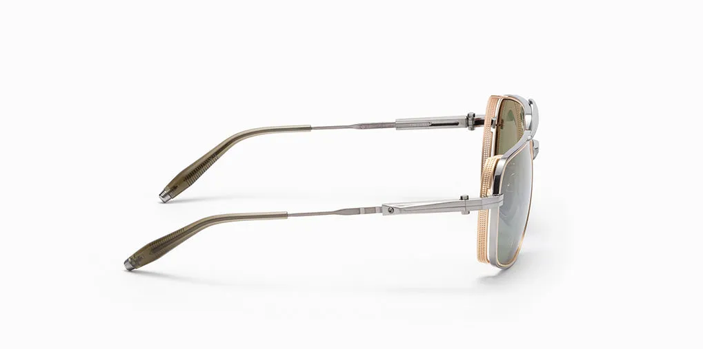 PATHFINDER SUN-Brushed Black Palladium / Matte Gold / Dark Olive / Gold Flash Mirror