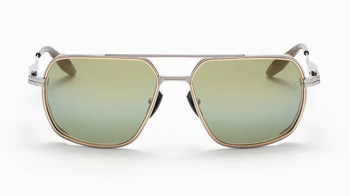 PATHFINDER SUN-Brushed Black Palladium / Matte Gold / Dark Olive / Gold Flash Mirror