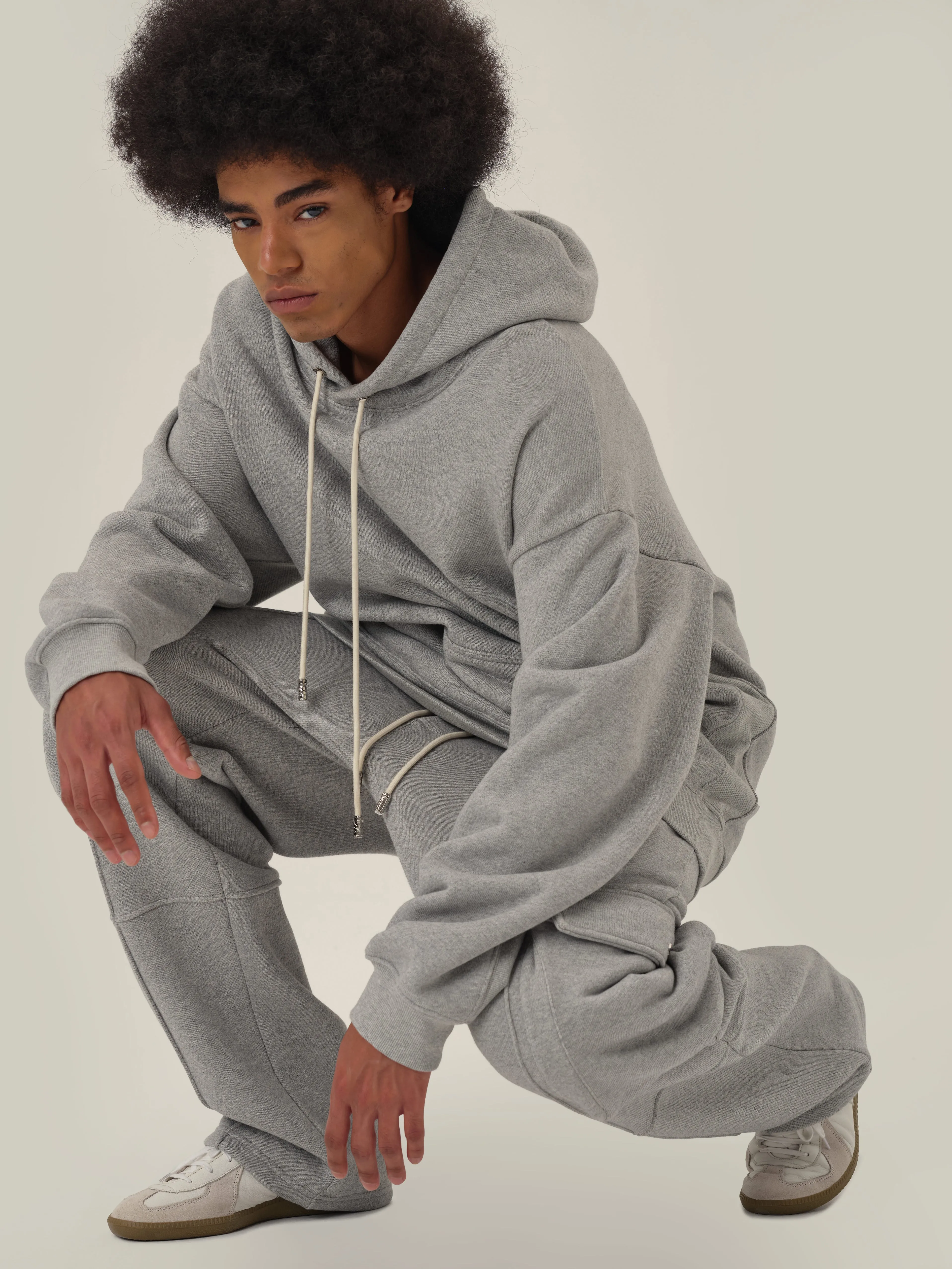 Pearl Gray Casual Sweatpants