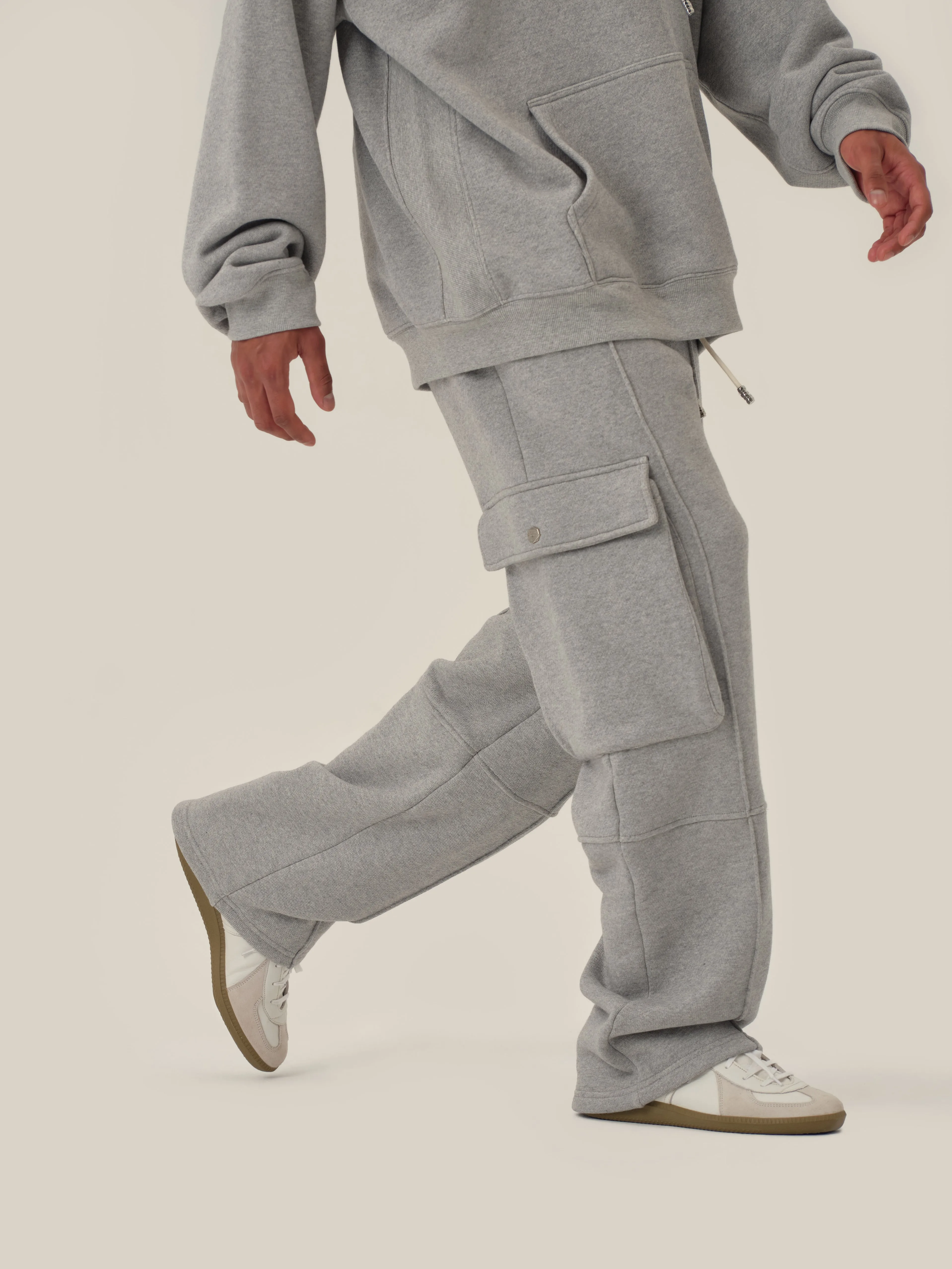 Pearl Gray Casual Sweatpants
