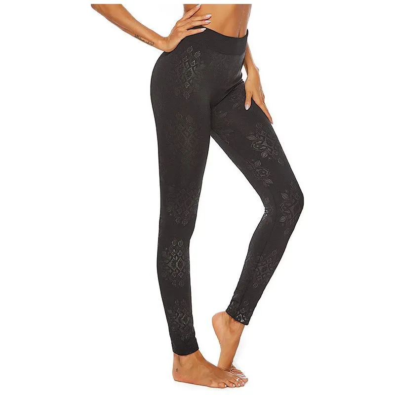Printed seamless tights fitness pants sports yoga leggings