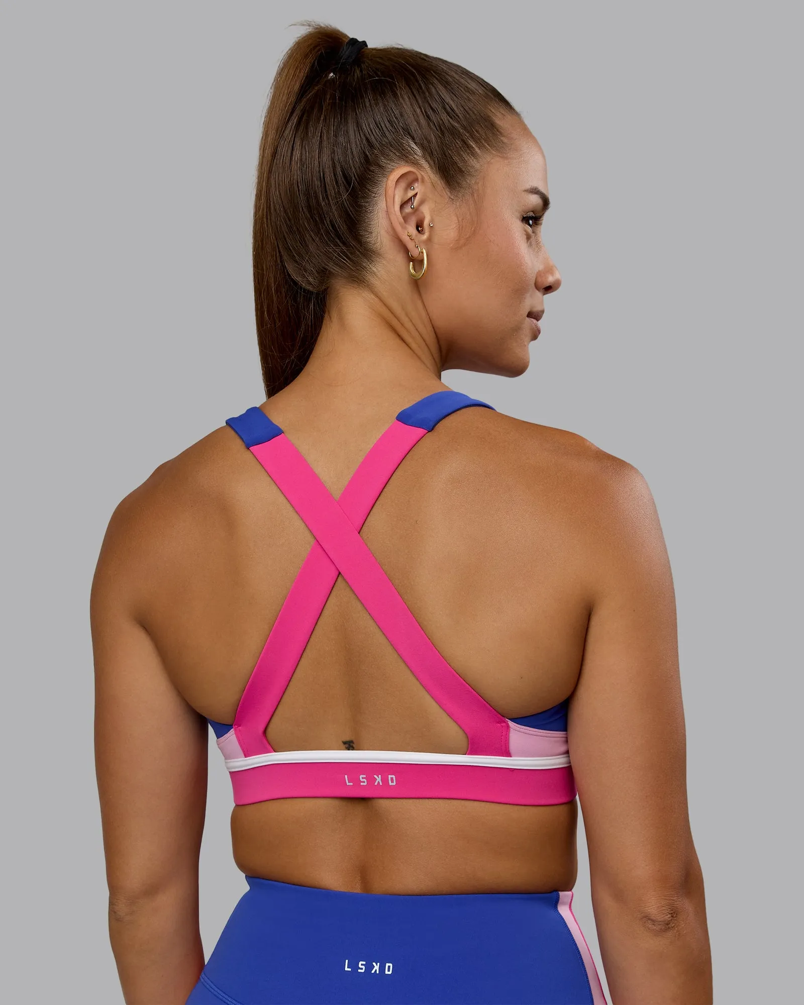 Revitalise Sports Bra - Power Cobalt-Fuchsia Pink