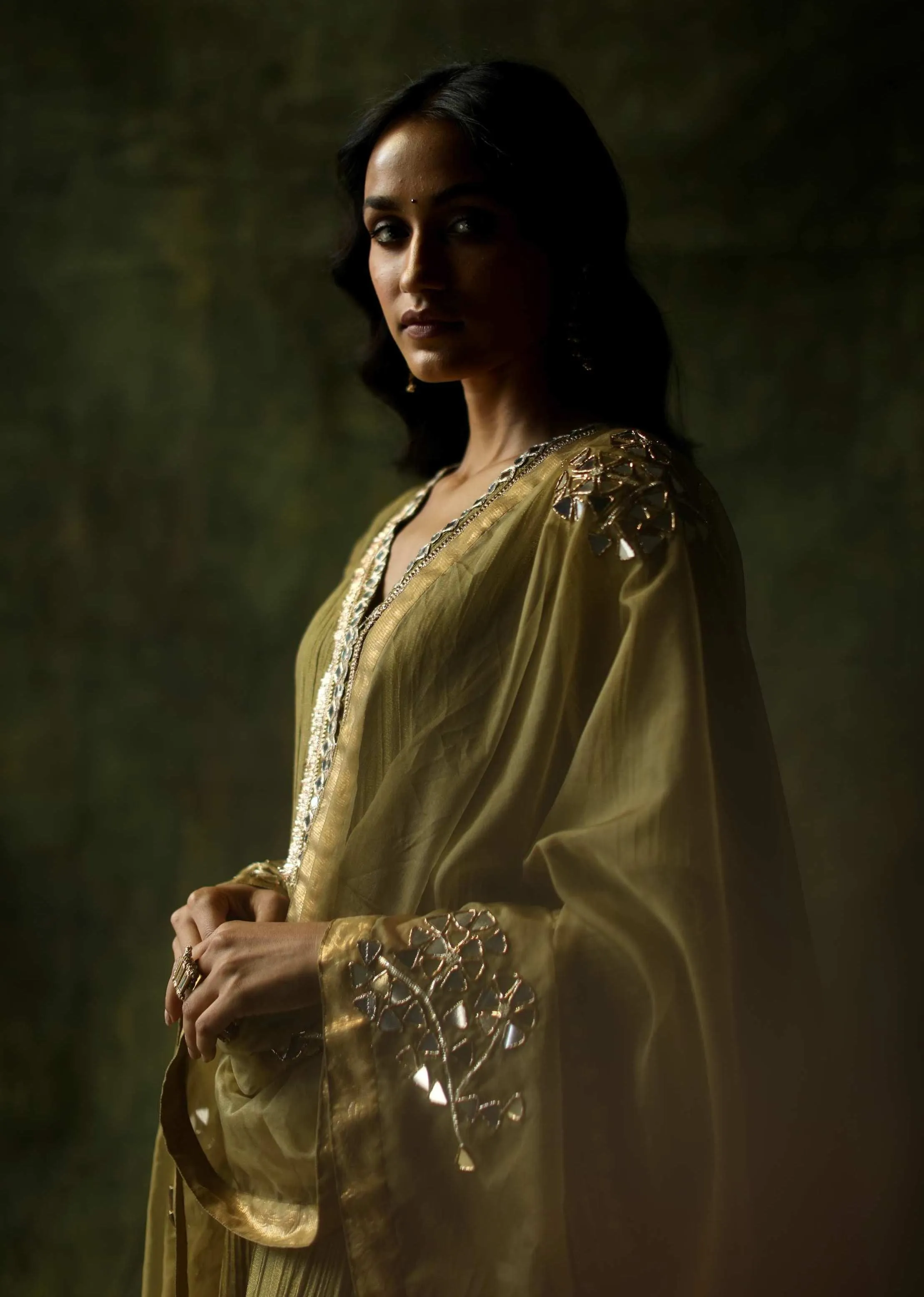 Sage Green Bahaar A-line Cut Kurta Set