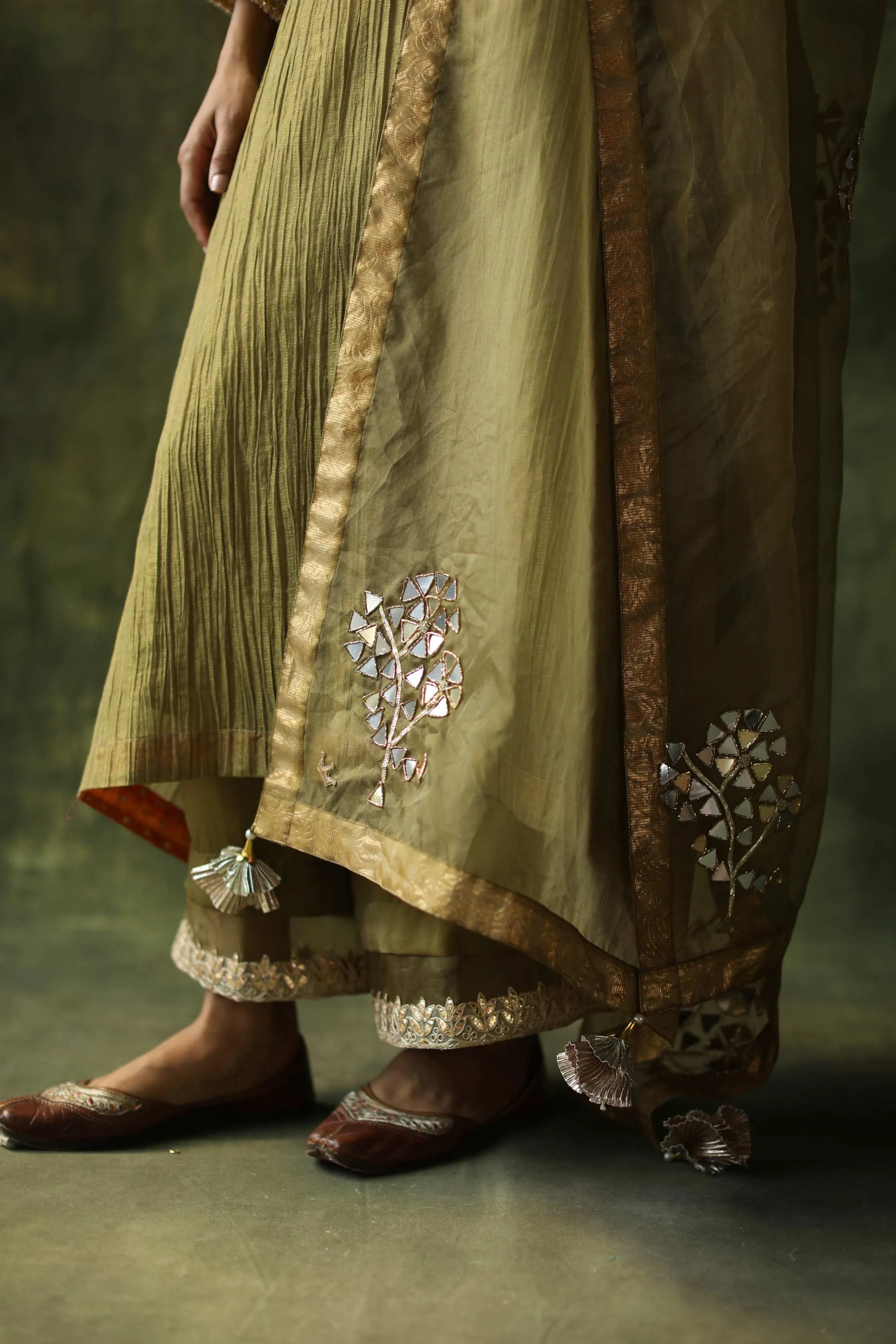 Sage Green Bahaar A-line Cut Kurta Set