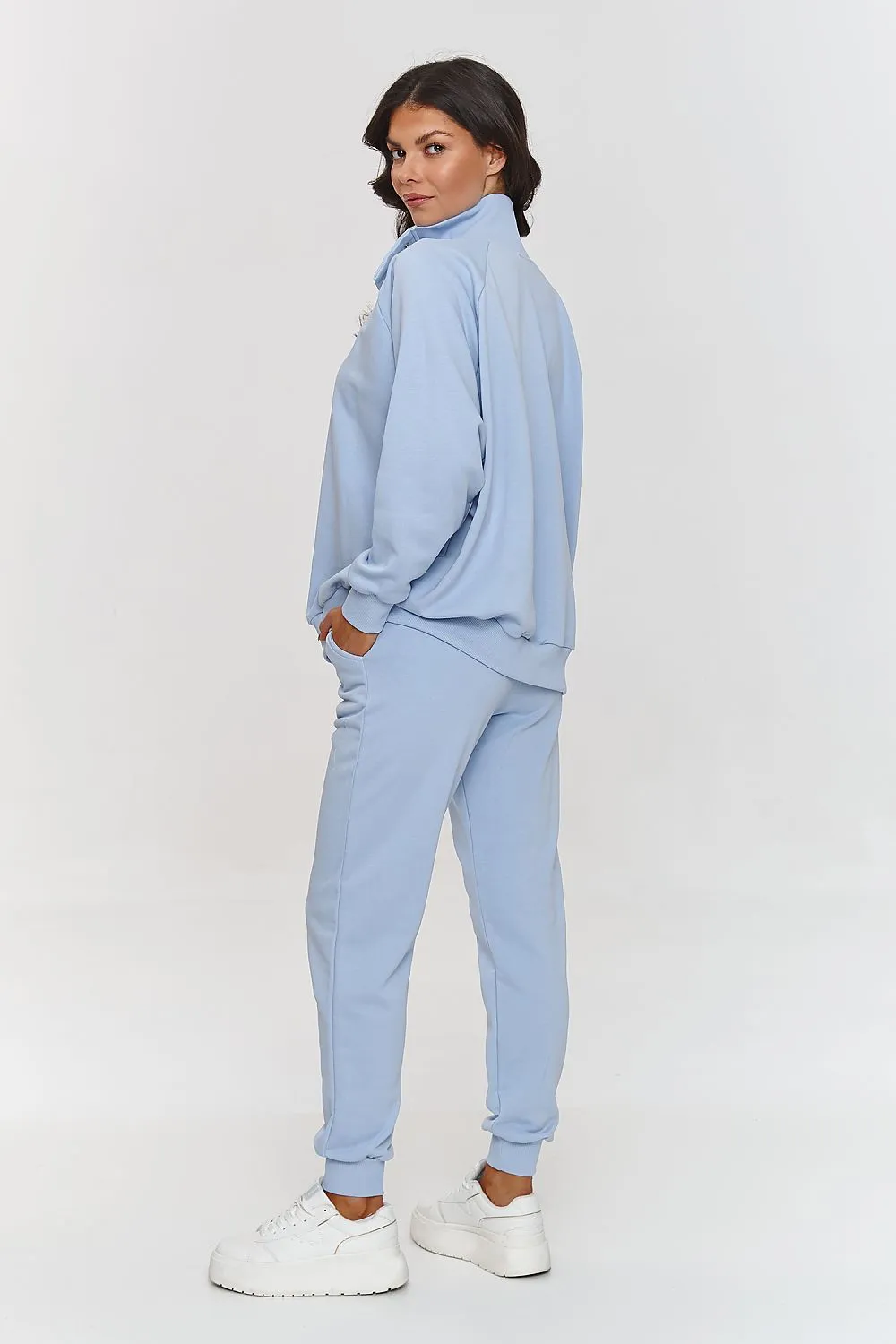 Snap-Fastened Luxe Blouse Set