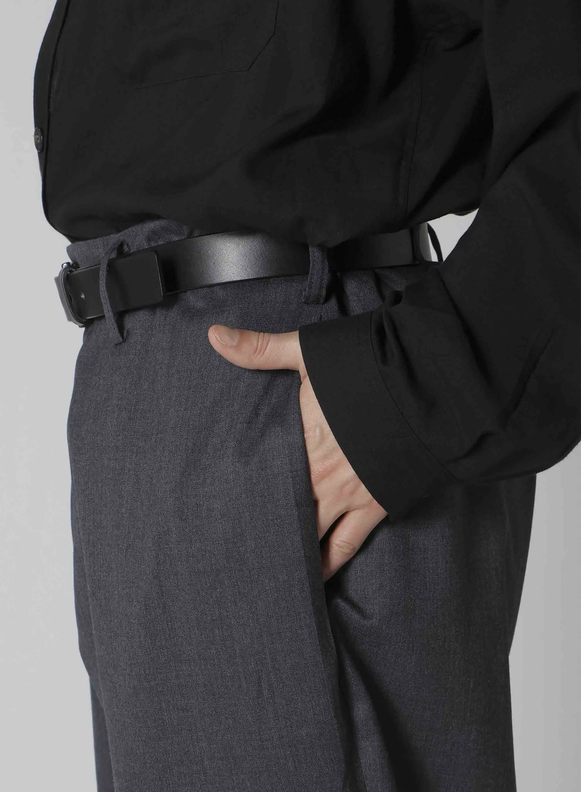 SUIT GABARDINE PANTS WITH SIDE TUCK