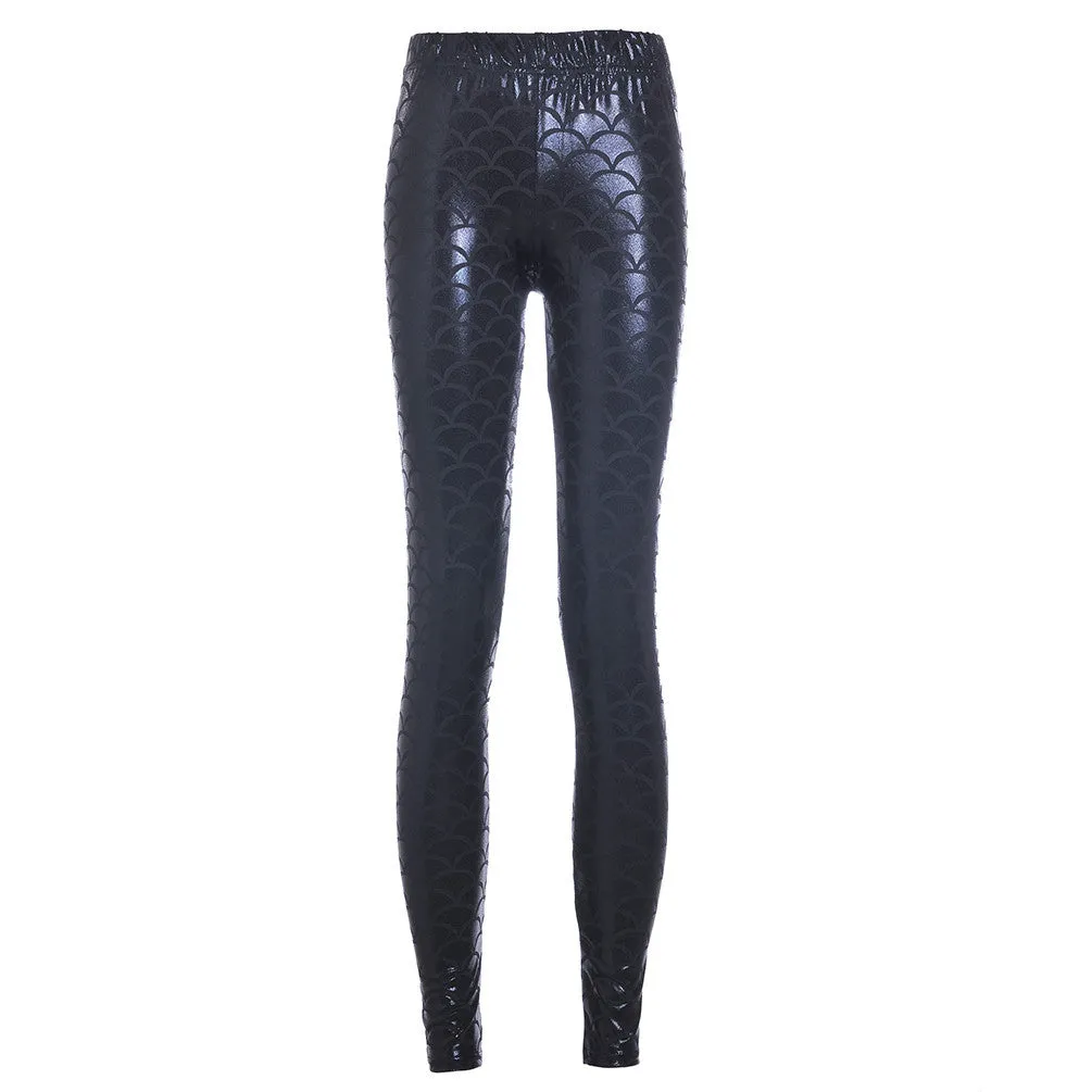 Summer style women's Scale leggings 10 color S-XL size Simulation mermaid pants Digital print colorful leggings