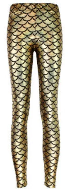 Summer style women's Scale leggings 10 color S-XL size Simulation mermaid pants Digital print colorful leggings