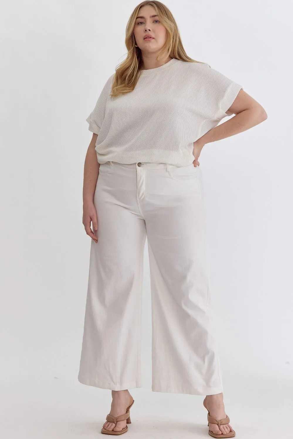 Trendy Inclination High Rise Wide Leg Curvy Pants