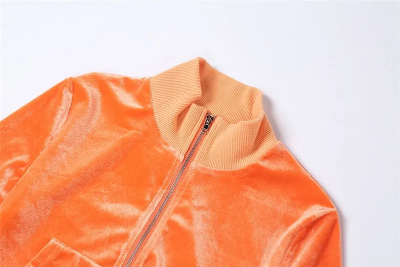 Women Velvet Jogging Sport Set
